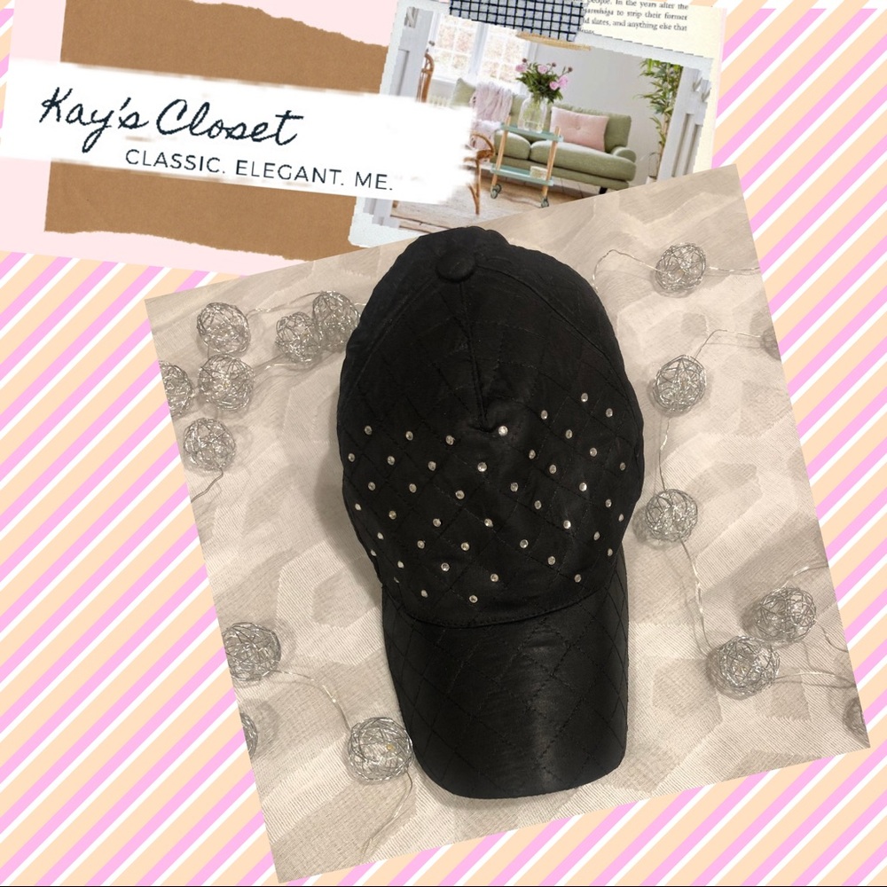 Marshalls | Black Rhinestone Quilted Hat